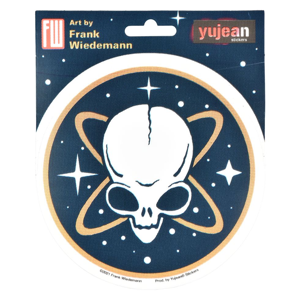 Frank Wiedemann Pirate Alien Round Sticker - 4.5"