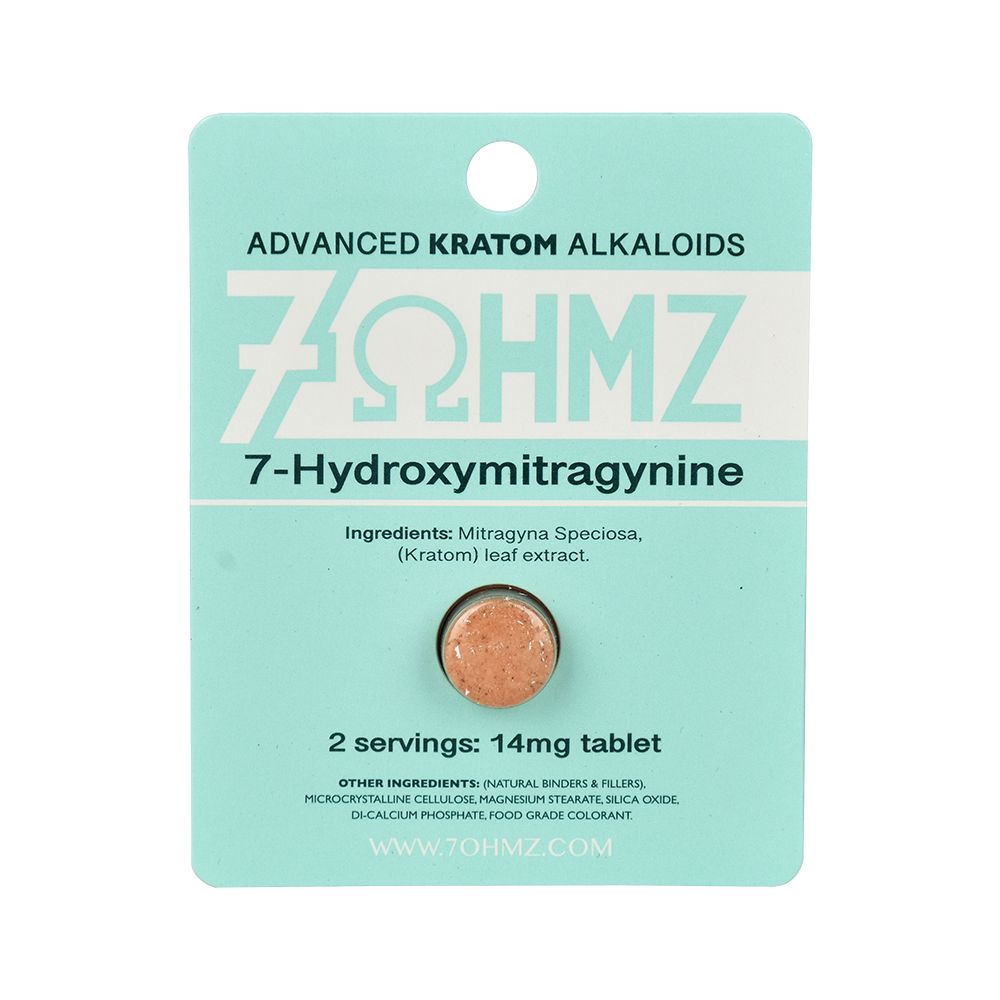 7-OHMZ Kratom Alkaloid 7-Hydroxymitragynine Tablets | 14mg | 20pk