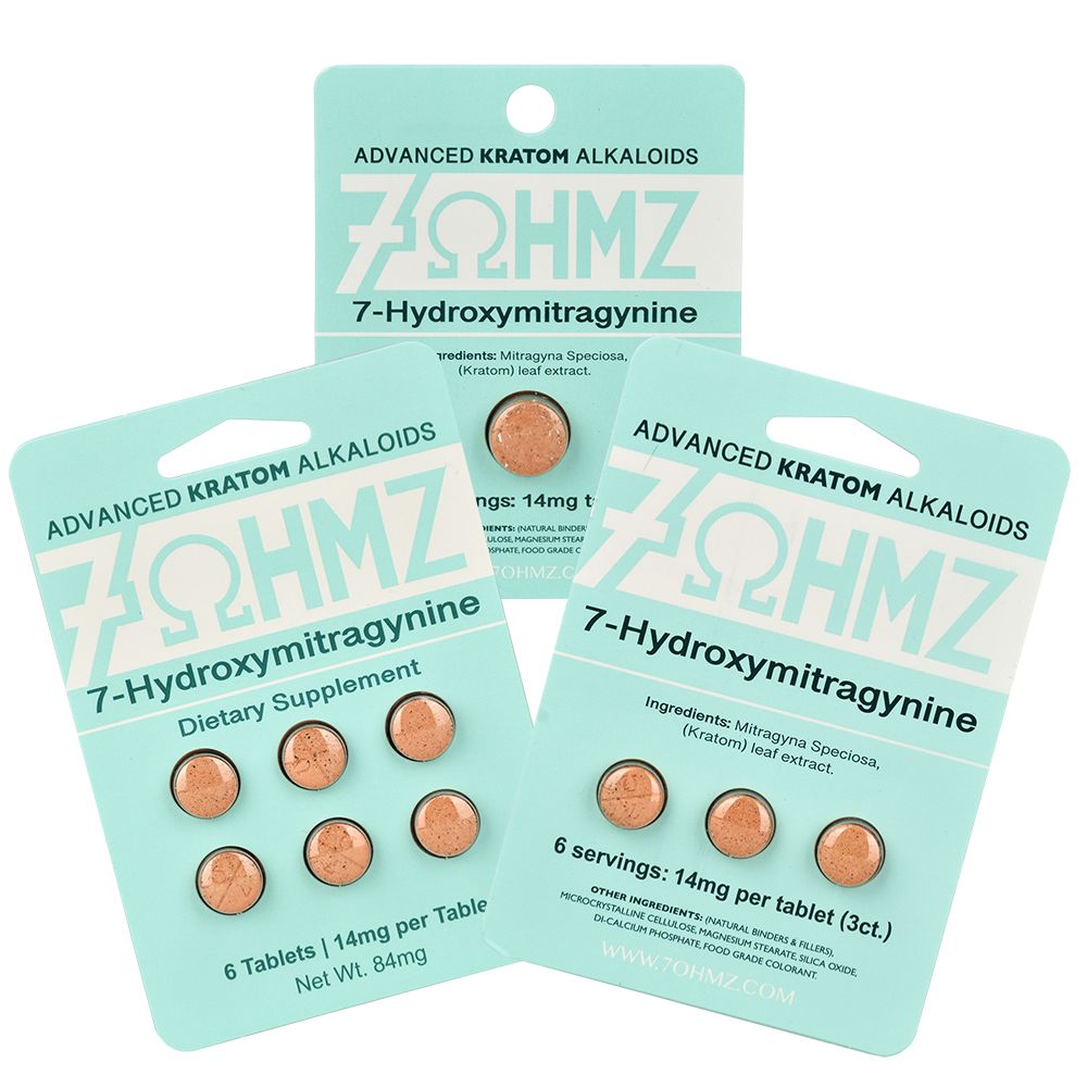 7-OHMZ Kratom Alkaloid 7-Hydroxymitragynine Tablets | 14mg | 20pk