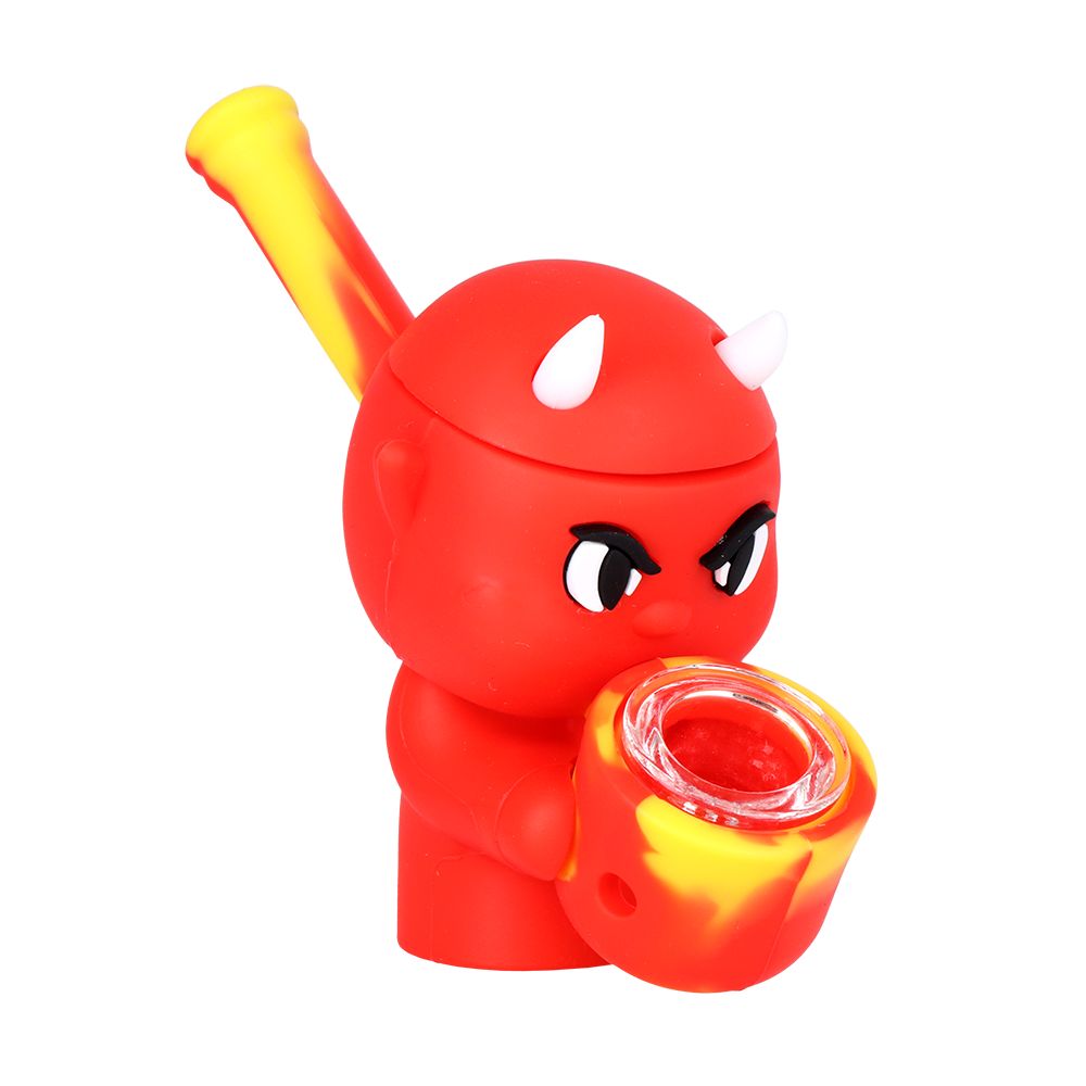 Little Devil Secret Stash Silicone Hand Pipe - 4"