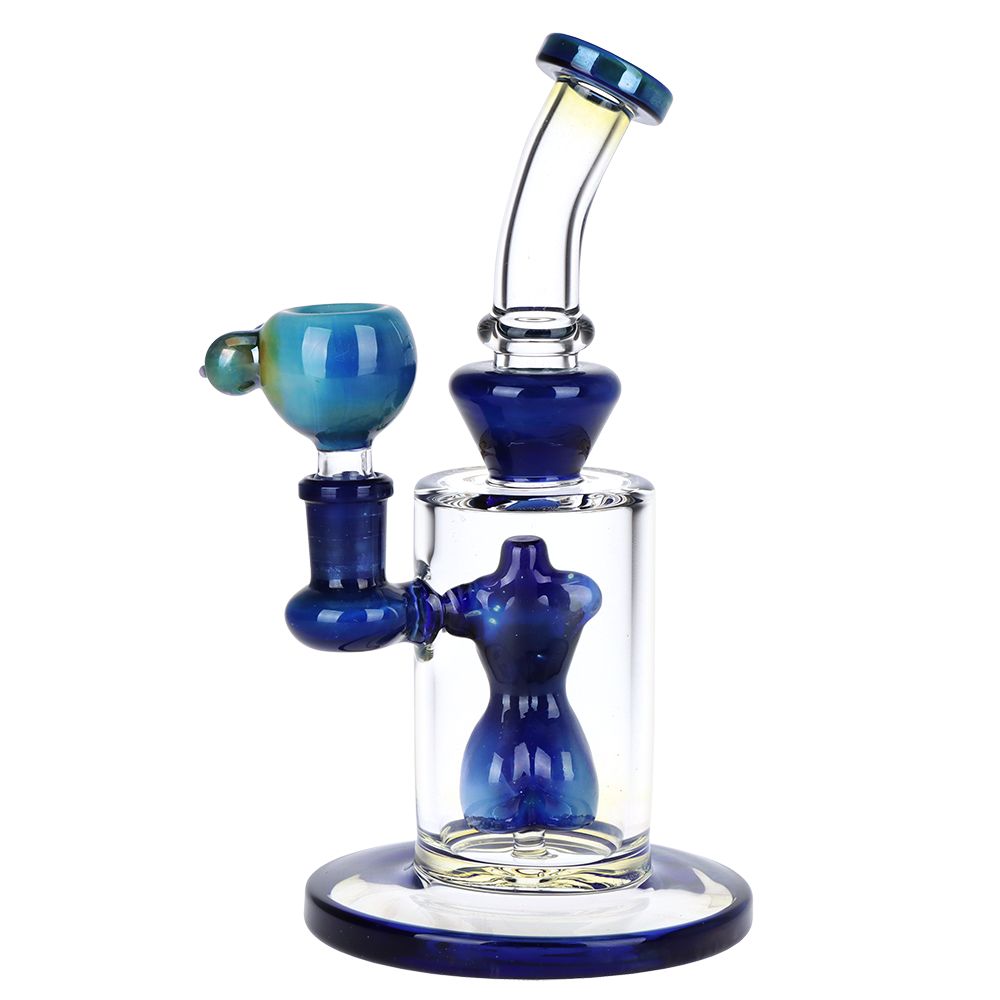 Fumed Nude Bod Glass Water Pipe - 8" / 14mm F