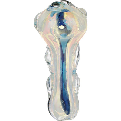 Bumpy Ride on the River Lethe Dichro Stripe Glass Spoon Pipe - 3.75"