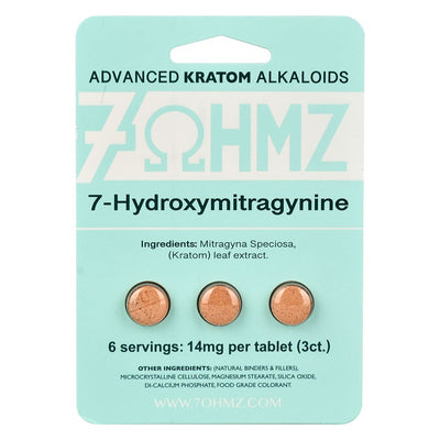 7-OHMZ Kratom Alkaloid 7-Hydroxymitragynine Tablets | 14mg | 20pk