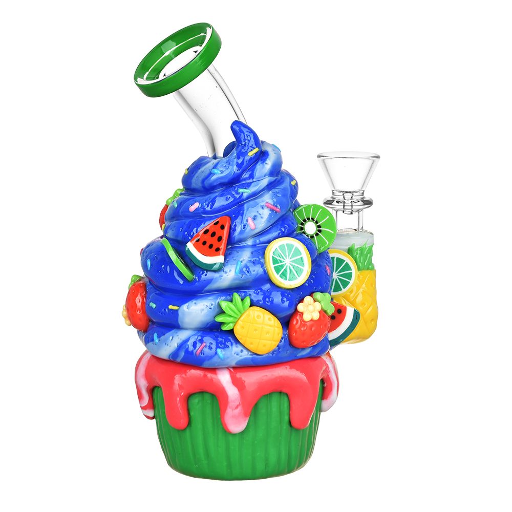 Fruity Menagerie Cupcake 6.5" Bong